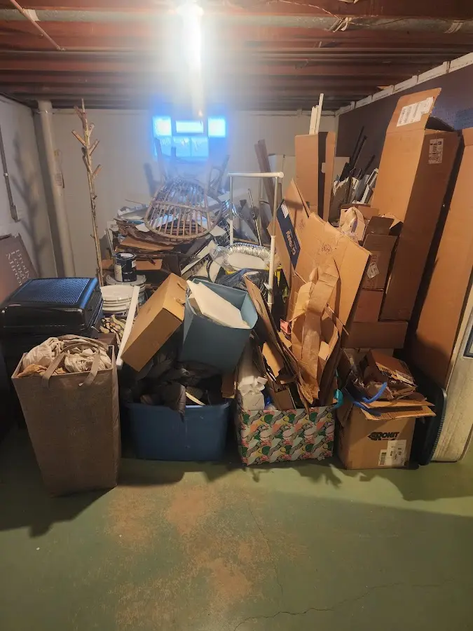 Roll-off dumpster container at job site for Roll Off Dumpster Rental in Inverness